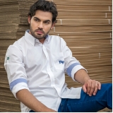 camisa personalizada branca masculina social consultar Rio Claro
