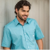 camisa personalizada masculina social manga curta Ortigueira