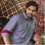 camisas personalizadas sociais manga curta masculina Uruguaiana