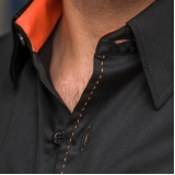 comprar camisa personalizada masculina social preta Jaguaré